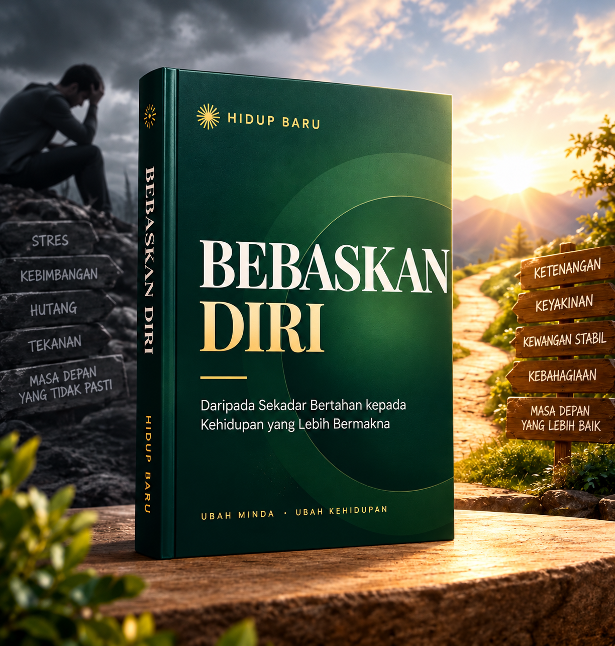 Bebaskan Diri: buku tiga dimensi dengan perjalanan daripada tekanan kepada harapan dan kehidupan yang lebih bermakna